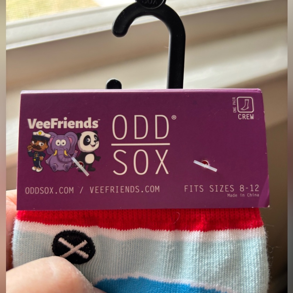 Socks Vee Friends Odd Sox Men’s Unisex 8-12 Cowboy Novelty White, Brown, Red New - Picture 3 of 4